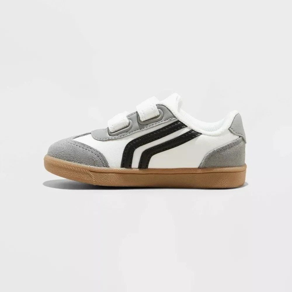 Baby Boy Dakota Retro Sneakers by Cat & Jack White Gray Size 8 New With Tags